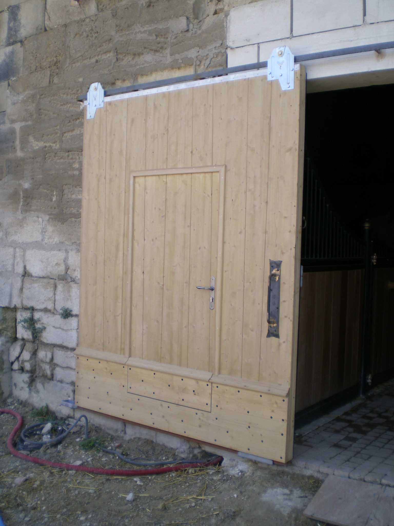 portail garage bois