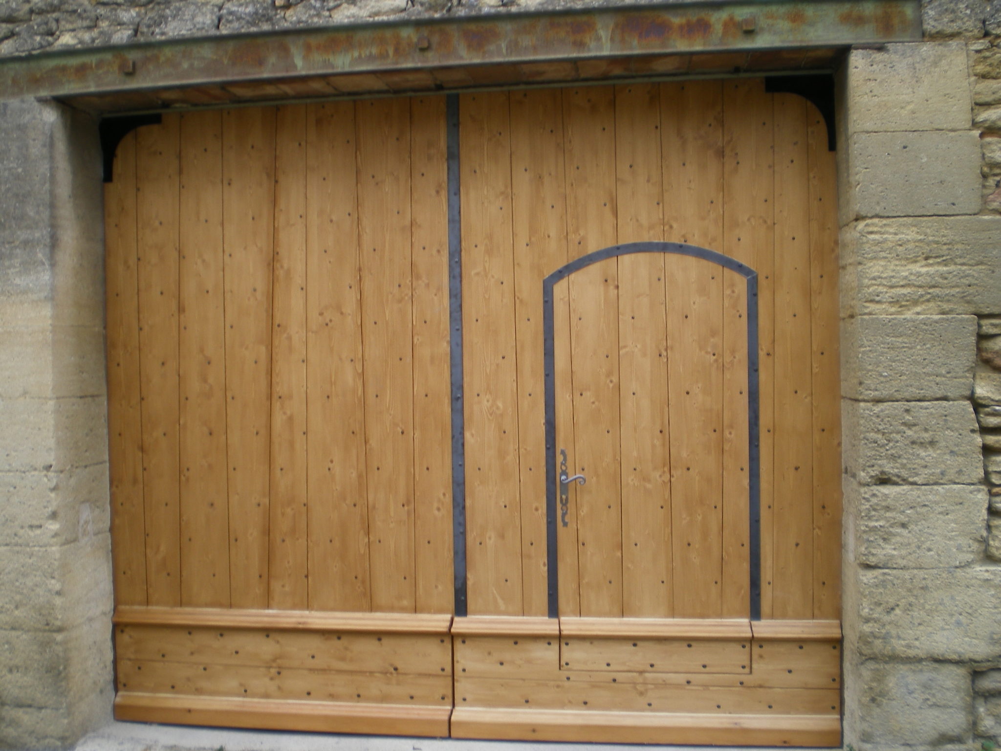 portail garage bois